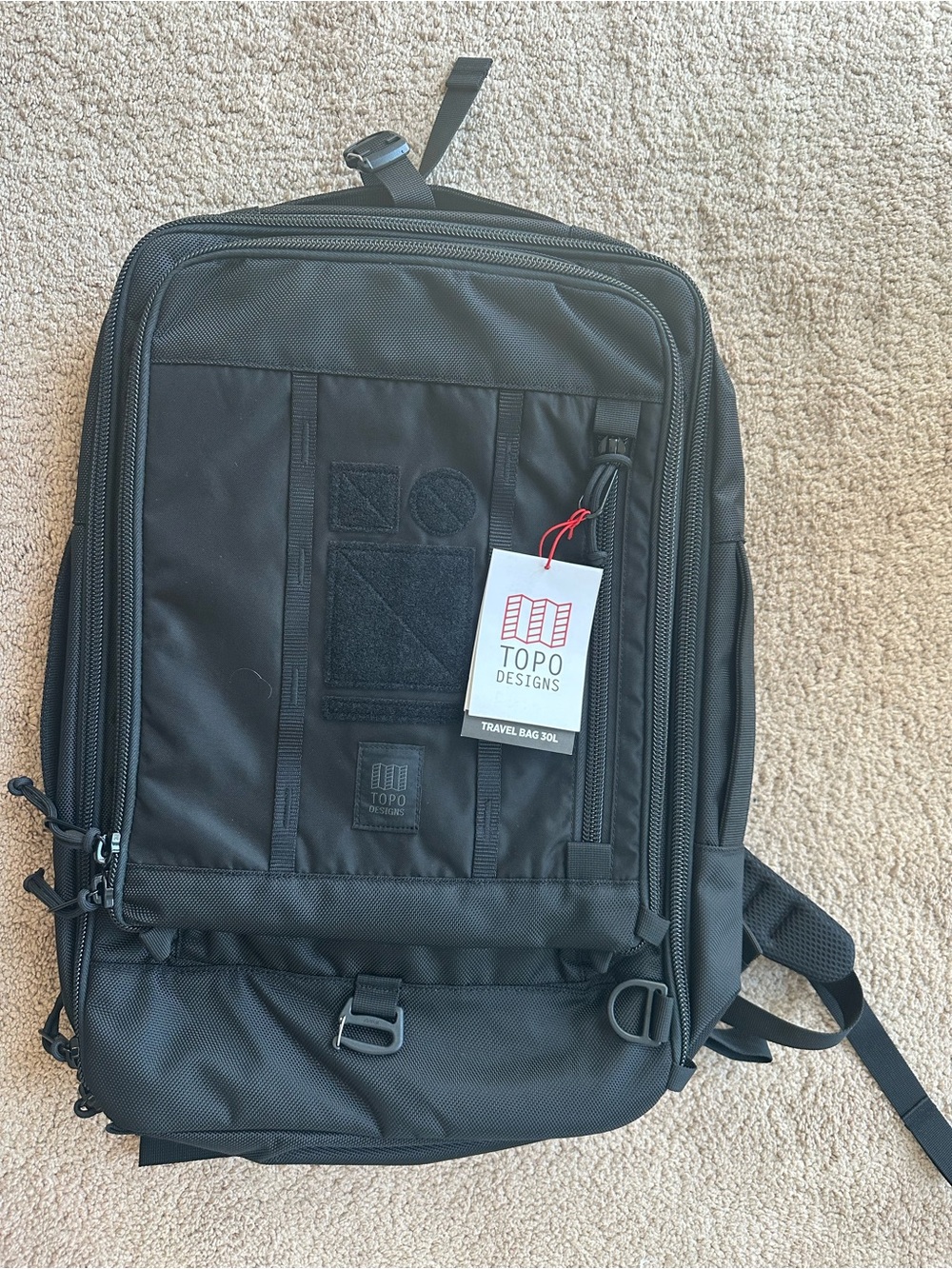 Topo Designs Black Travel Backpack - Durable Everyday Pack